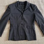 Larry Levine  Women's Sz 10P Long-Sleeve Button-Up Plaid Suit Jacket Career Work Photo 0