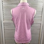 Adidas  Climacool Sleeveless Golf Polo w Embossed Floral Design Pink-Medium Photo 2