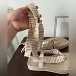 ZARA  Lace Up Striped Espadrille Sandals 40 , US 9.5 Photo 3