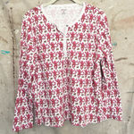 Roller Rabbit  Monkey Print Long Sleeve Pajama Top Photo 0