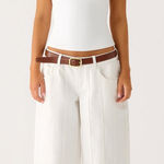 Peppermayo Exclusive - Johnny Low Rise Wide Leg Jeans - White Photo 0