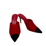 Raye  Phoebe Mule in Red Colorblock Heels‎ Size 7.5 Photo 4
