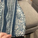 Tigerlily  Skirt Womens 4 Lined Side Slits Jersey Straight Stretch Teal Cream Photo 2