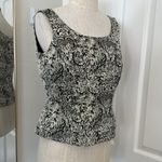 Tahari Y2k vintage jacquard metallic cropped dress sleeveless blouse Photo 6