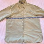 Relativity  Suede Feel Pastel Green Cottage Core Women's Button Down Size Large Photo 7