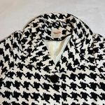 Kate Spade Houndstooth A-Line Button Up Coat Size S Holidays Preppy Classic Photo 2