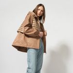 Duno white mixed media cropped puff down jacket Size M Photo 2