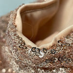 Watters Sequin Crop Top Rose Gold Short Sleeve‎ Wedding Top Bridesmaid Size 16W Photo 7