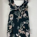 City Chic  Forest Green Floral Ruffled Shoulder Jumpsuit Womens 16 Wide Leg Crop Photo 0