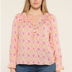 365 Everyday Luxe Women’s Boho Peasant Blouse Photo 0