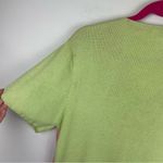 Vintage Y2K Neon Pink Green Checkered Graphic Button Down Top Cardigan Sz Large Photo 6