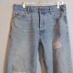 Ganni  Overwashed Denim Low-Waist Relaxed Fit Jeans Ripped Distressed Size 26 Photo 1