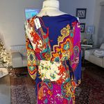 Pink Rock Boho Floral Long Sleeve Maxi Dress Size S Blue Photo 4