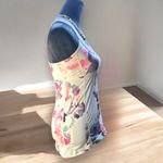 Lululemon Scoop Neck Tank Top Sz 6 Blurred Blossoms Floral Gray White Racerback Photo 1
