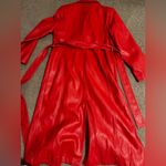Urban Outfitters  Red faux leather trench coat Photo 6