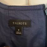 Talbots  100% linen denim look seamed fitted tank dress 8 Photo 3