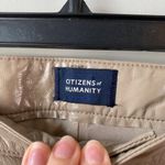 Citizens of Humanity Isola Patent Leather Crop Bootcut Pants Cashew Tan 34 Photo 3