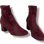 Unisa Unhavana Women's Burgundy Red Faux Suede Zip-up Ankle Boots Size 8.5 Photo 0