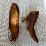 Vintage Troylings 40s/50s Dk Brown Alligator Leather Pumps Heels Dress Shoes 5 Photo 0