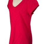 SO NWT ~  "Wild Cherry" Red V-Neck Cap Sleeve Casual T Shirt Top ~ Women's XL Photo 3