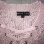 Almost Famous Pink Knit Lace-up Sweater Photo 1