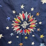 Free People Western Bohemian Embroidered Bandana Stars Chambray Shirt Large Photo 4