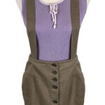 Gianni Bini  Y2K linen blend button front overall mini skirt 6 Photo 0