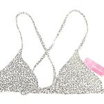 Xhilaration Junior's Ribbed Leopard Animal Print Bikini Swim Top L (8-10) New! Photo 0