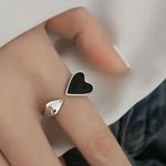 NWT Y2K Black & Silver Colored K Photo 0