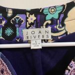 Joan Rivers Purple Paisley Print Embellished Open Front Jacket Blazer L Size L Photo 8