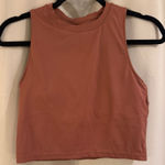 Source Unknown  Terracotta Sleeveless Crop Top Photo 0