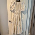 Ulla Johnson  Off-White Ecru Olina Pleated Cotton-Poplin Midi Dress Photo 7