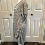 Coco + Carmen XXL Faux Wrap Heathered Gray Ruched Dress Photo 7