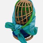 Totes Rain Scarf Water Repellent Vintage 1973 Floral Design Aqua And Green Blue Photo 8