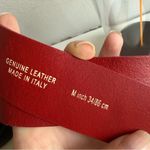 Valentina women’s Scarlet genuine Leather Belt with Metallic Buckle Red Photo 3