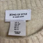 SONG OF STYLE REVOLVE WOMENS CREAM CREWNECK SWEATER SMALL Photo 1