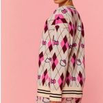 Forever 21 Hello Kitty & Friends X Argyle Cardigan Sweater Women’s Size M Photo 2