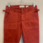 Anthropologie Hei Hei Red Rust Slim Skinny Utility Pocket Cargo Pants Photo 6