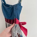 Urban Outfitters KIMCHI BLUE  UO Colorblock Bow Back Dress Blue Gray Floral 2010s Photo 7