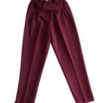 Madrag Burgundy Belted Pants Red Size M Photo 4