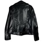 Therapy Womens Moto Faux Leather Biker Jacket Sz 1X Zip Sleeves Black Photo 1