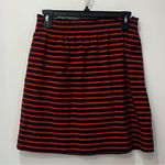 J.Crew Sidewalk Skirt Linen Cotton Striped Pull On Womens Size 2 blue red Photo 0