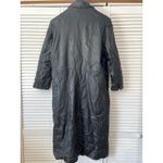 NYDA Black Leather Double Breasted Long Trench Coat Women's Size L Goth‎ Office Size L Photo 3