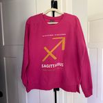 Anthropologie  Astrology Pink Sweatshirt Sagittarius zodiac Pullover Photo 1
