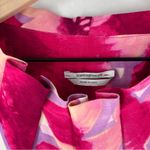 Biancoghiaccio Floral Print Lightweight Flowy Pleated Tie Boatneck‎ Shift Dress Pink Size M Photo 3