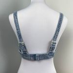 Nichole Lynel Influencer Blue Denim Bralette Medium Festival Rave Photo 3