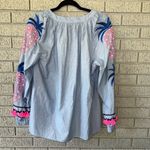 Lilly Pulitzer  NWT Haddie Tunic Top Embellished Sz Medium Blueberry Chambray Photo 6