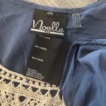 Simply Noelle Noelle Navy Tunic Lace Neckline Tunic Length 3/4 Sleeves Sz L/XL  Photo 4