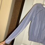 Gianni Bini  Blue Knit Scoop Neck Long Sleeve Pullover Sweater M Photo 4