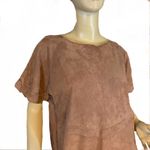 VINTAGE 1970'S ANN TAYLOR BROWN GENUINE SUEDE SHORT SLEEVE SHIFT DRESS (6) Photo 8